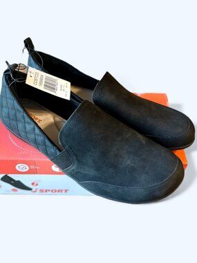 JSport Women's Casual Slip On Shoe Black Size 11